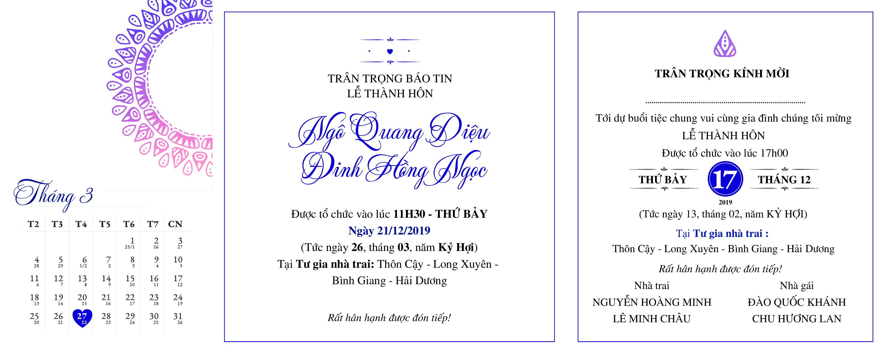 Thiệp trẻ trung gập ba 150 X 375 C_3d
